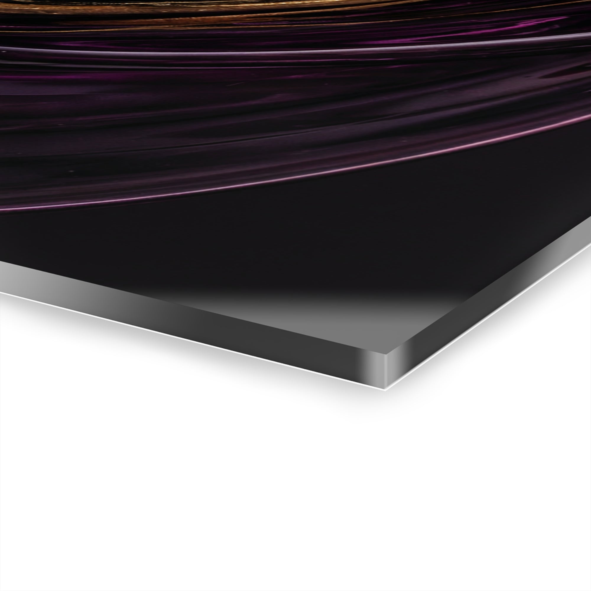 Acrylic Abstract Purple Gold Swirl