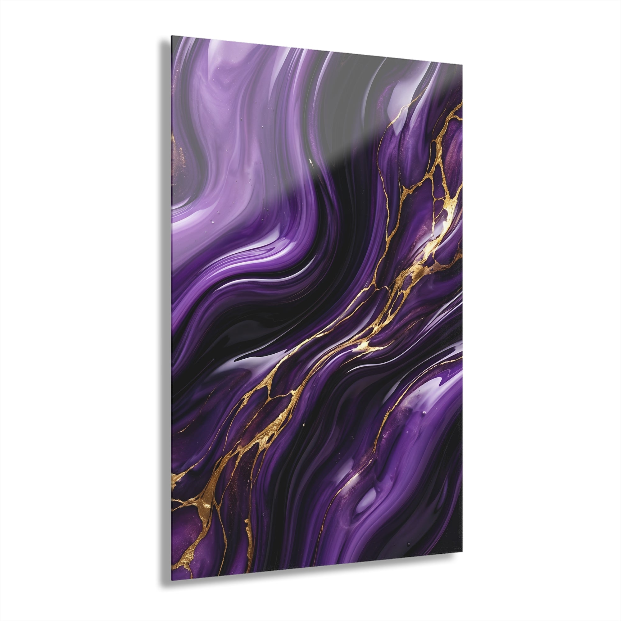 Acrylic Purple Gold Marble