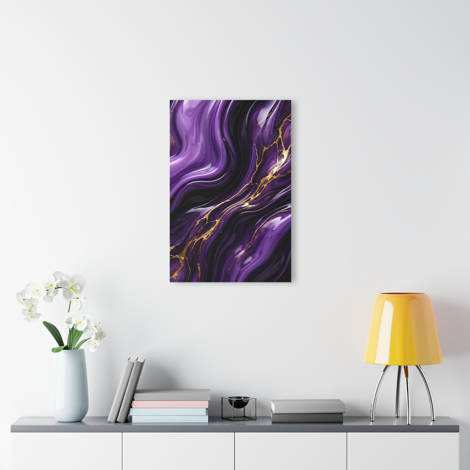 Acrylic Purple Gold Marble