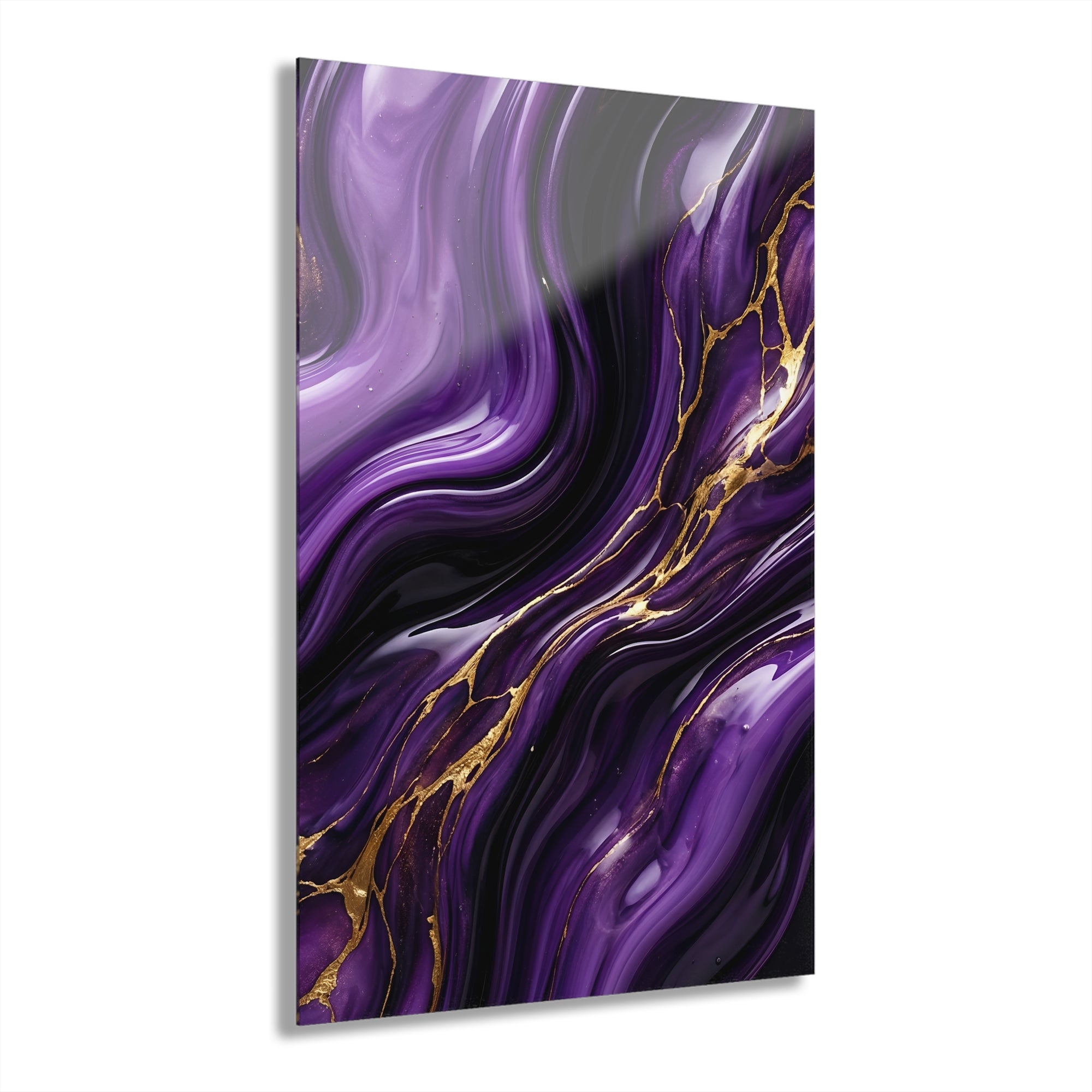 Acrylic Purple Gold Marble