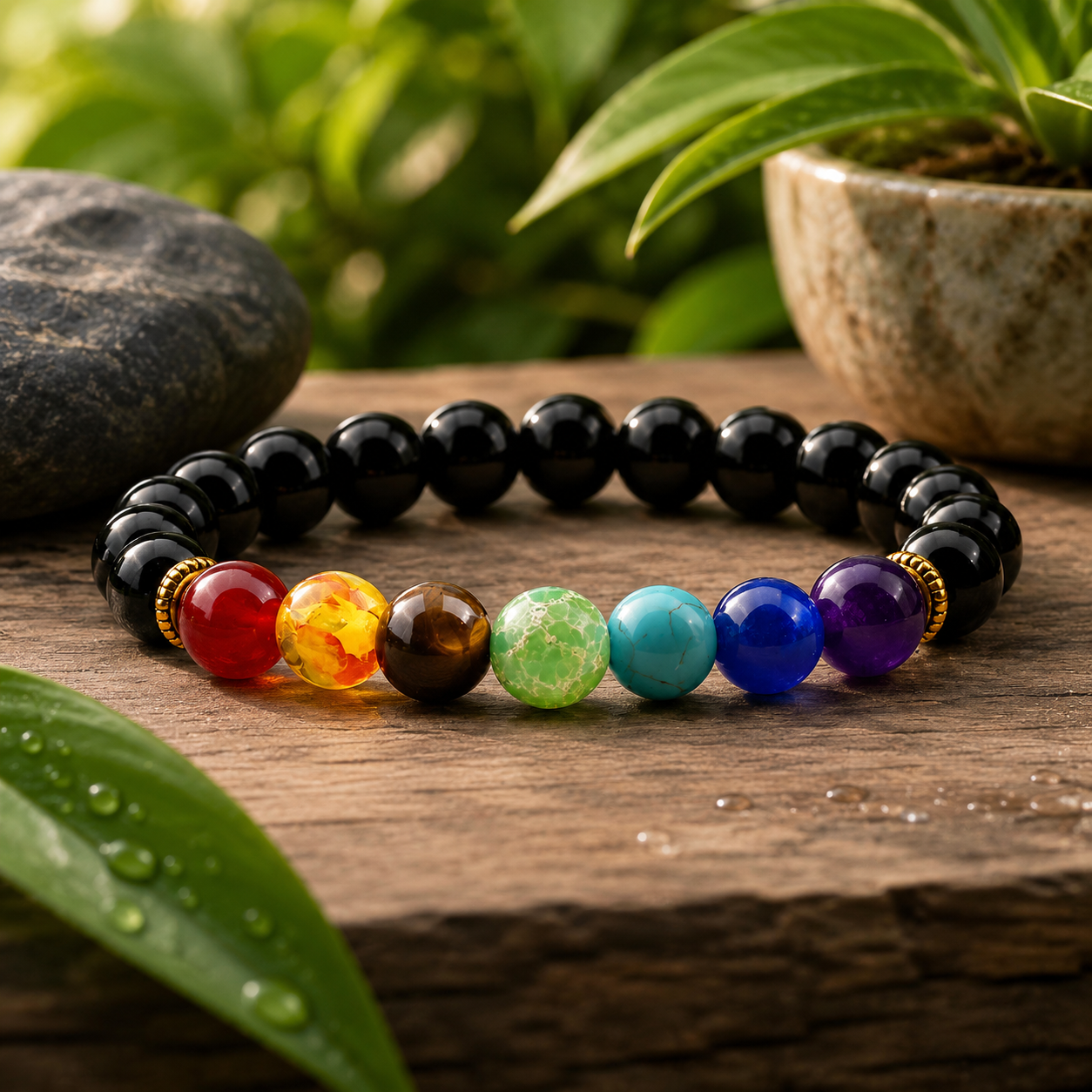 Onyx Chakra Bracelet