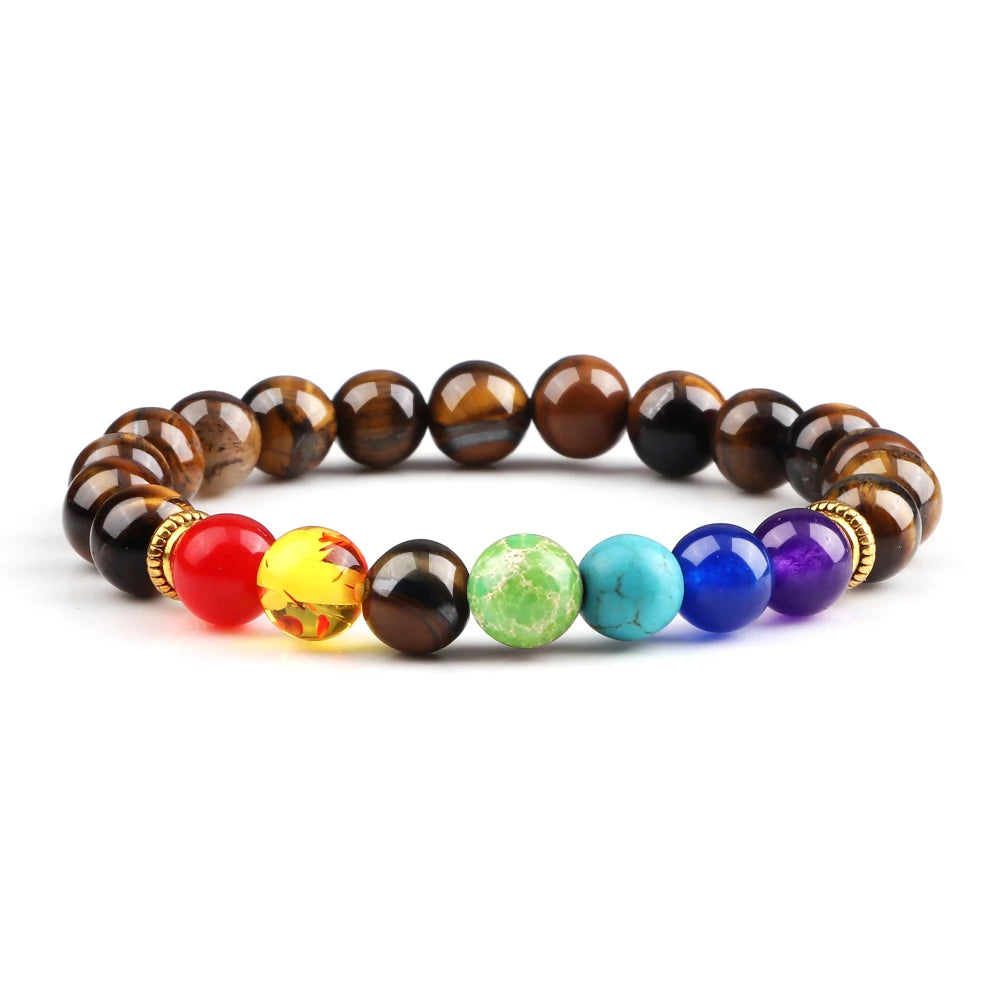 Tiger Eye Chakra Bracelet
