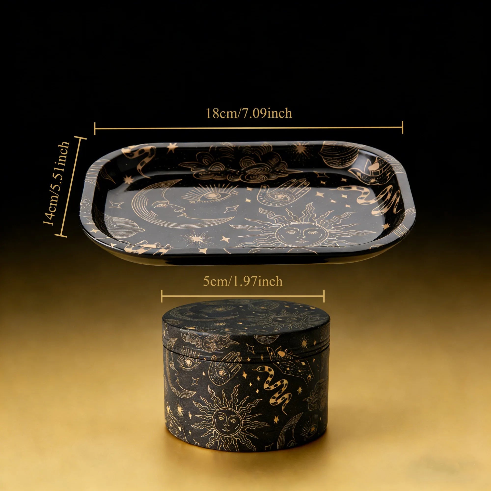 Sun & Moon Rolling Tray Full Set