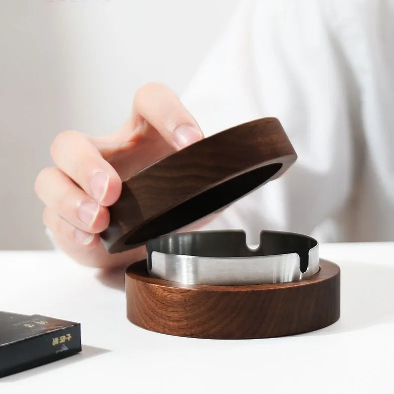 Refined Natural Wood Ashtray