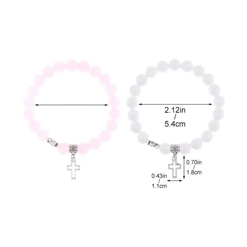 Cross Bracelet Couple Set