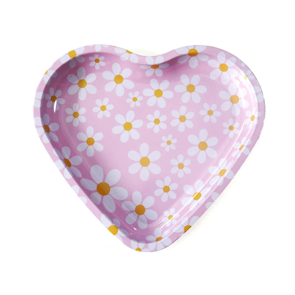 Heart Shaped Flowers Tray