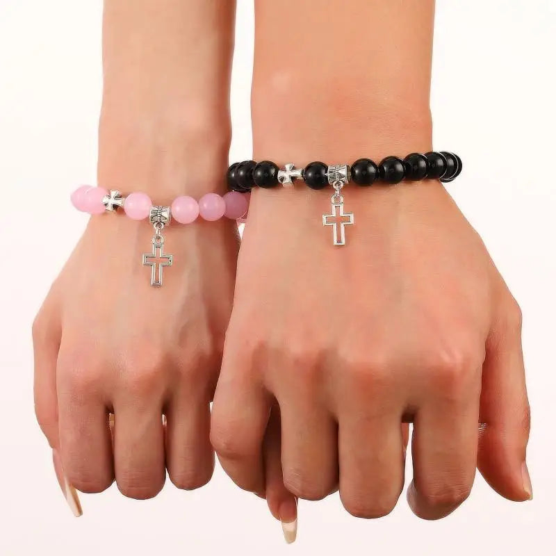 Cross Bracelet Couple Set