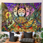 Expressive Sun Wall Tapestry