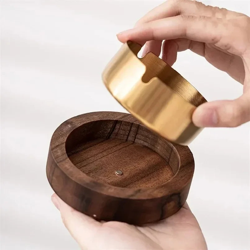 Refined Natural Wood Ashtray