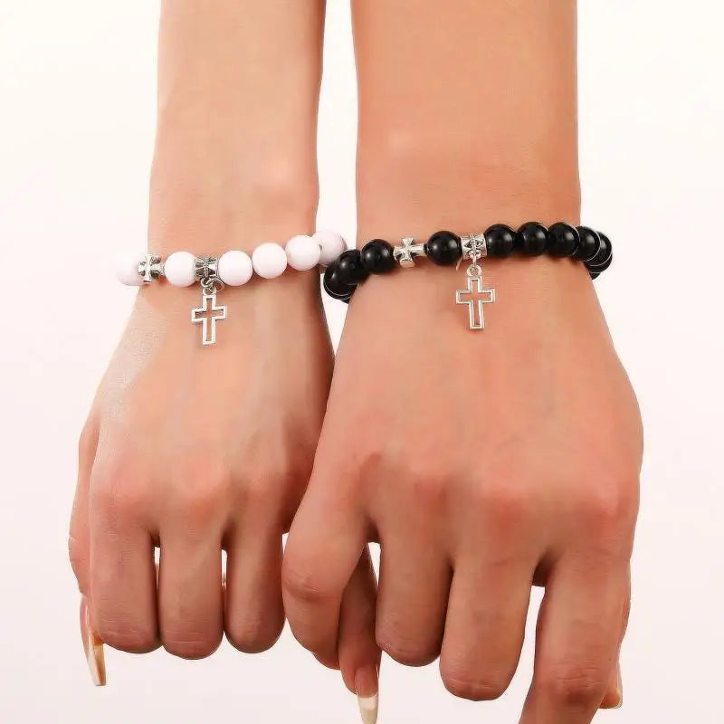 Cross Bracelet Couple Set
