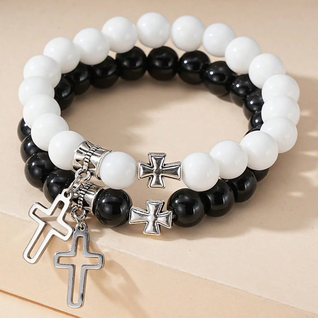 Cross Bracelet Couple Set