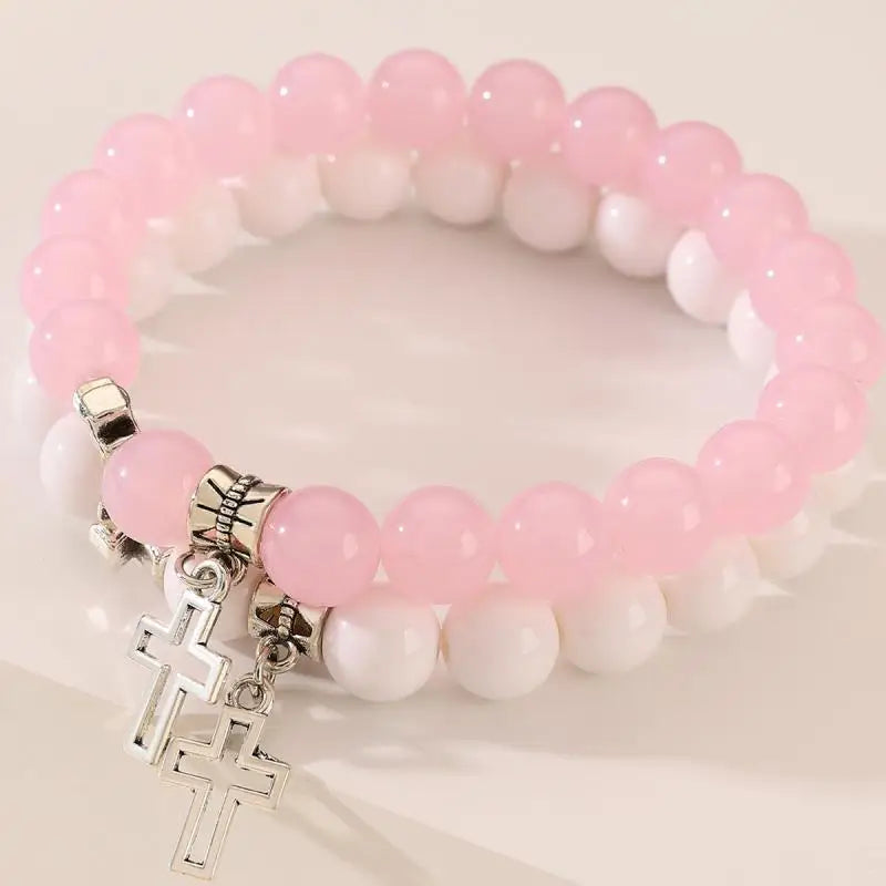 Cross Bracelet Couple Set