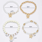 Pink Butterfly Bracelet Set