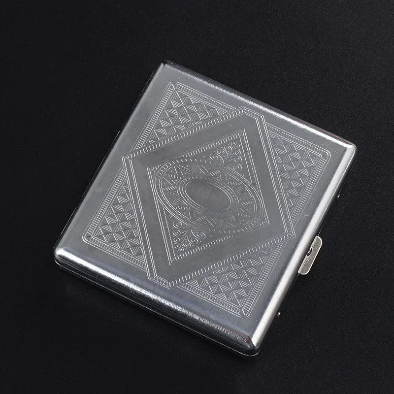 Embossed Diamond Steel Cig Case