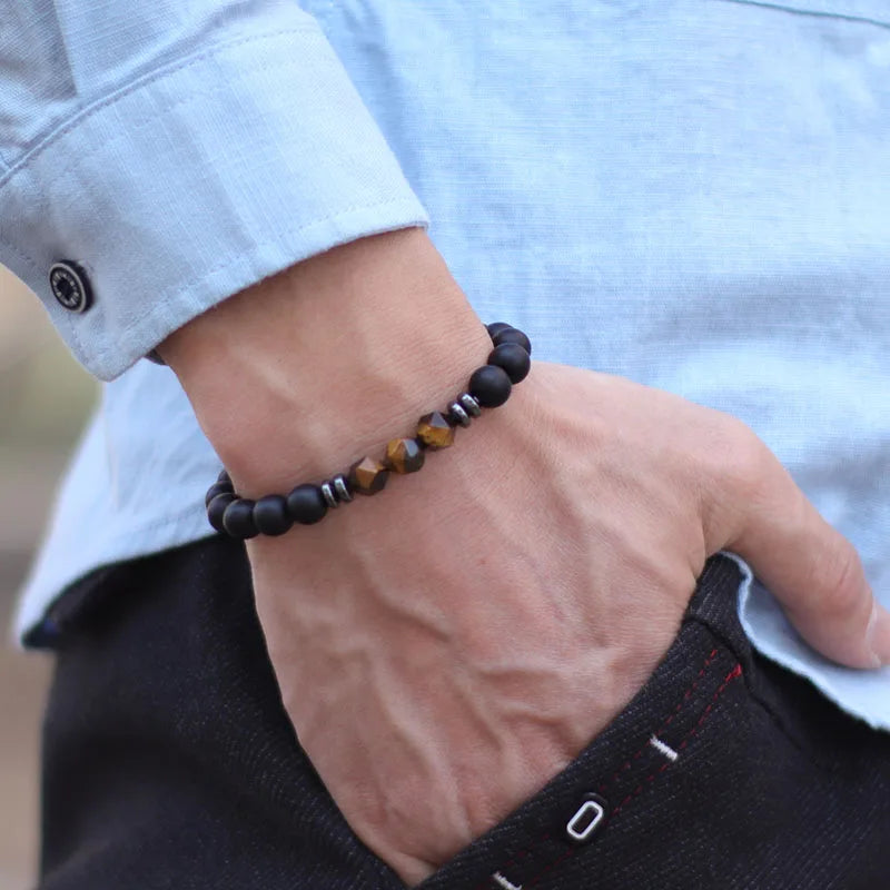 Tiger Eyes Black Stone Bracelet