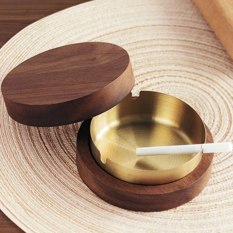 Refined Natural Wood Ashtray