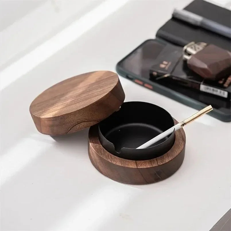 Refined Natural Wood Ashtray